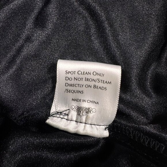 Sue Wong Strapless Cocktail Dress Sz 8 Black Beaded Formal Event Glam Feminine - Picture 12 of 16